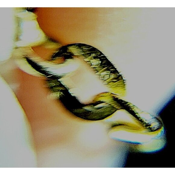 Vintage 10K Yellow Gold Emerald Cut Blue Topaz Pendant On 14K 20" Chain Necklace - Picture 6 of 8